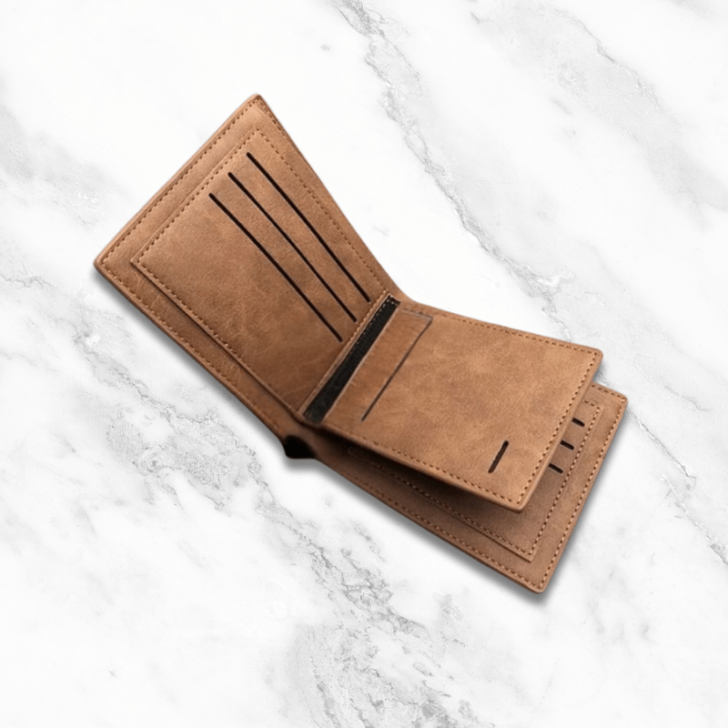 Portefeuille homme cuir personnalisé | Marron