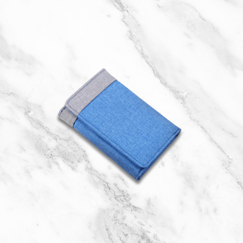 Portefeuille homme tissu | Bleu clair