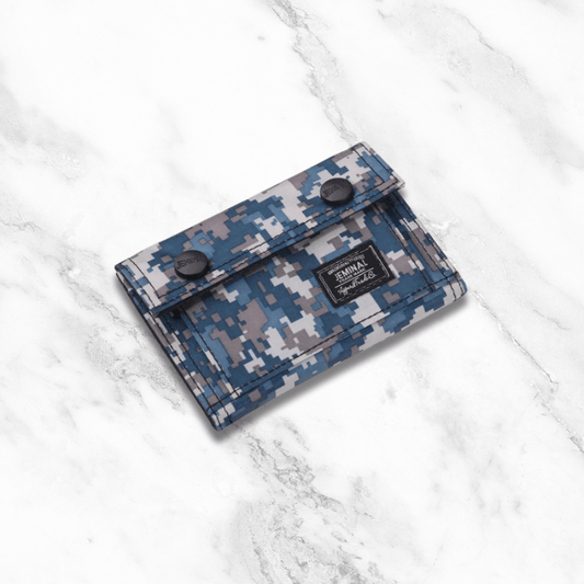 Portefeuille tissu jeune homme | Camo marin